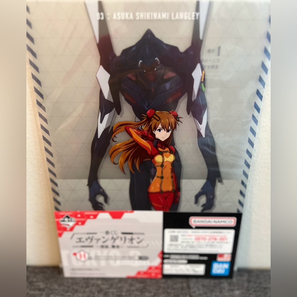 Asuka Neon Genesis Evangelion Langley Unit 03 Clear File and Sticker Set